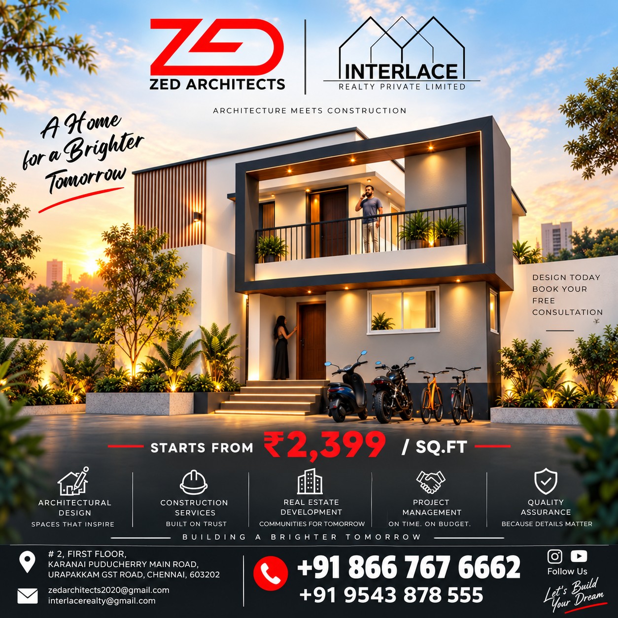 ZED Architects and Interlace Realty promotional home visualization